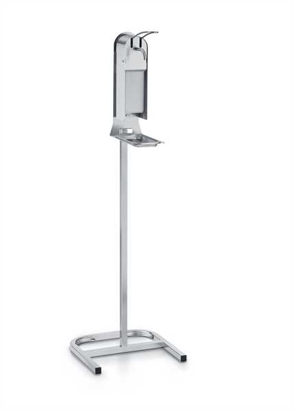 Desinfektionsspender mit Standfuß, Edelstahl 1000ml